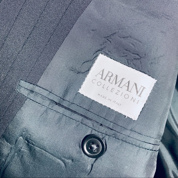 Armani Collezioni Black Mens Blazer 44
